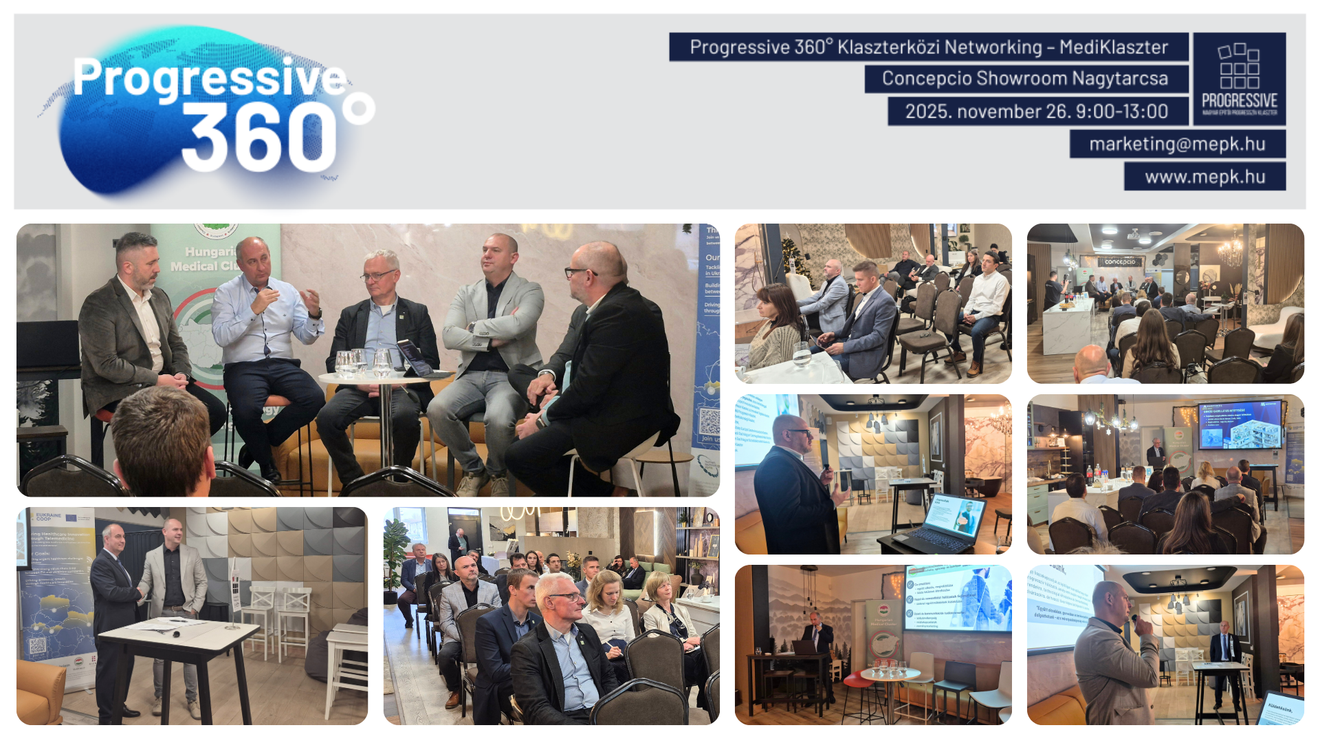 MedTech x Építőipar – A PROGRESSIVE 360° Klaszterközi Networking valódi energiája